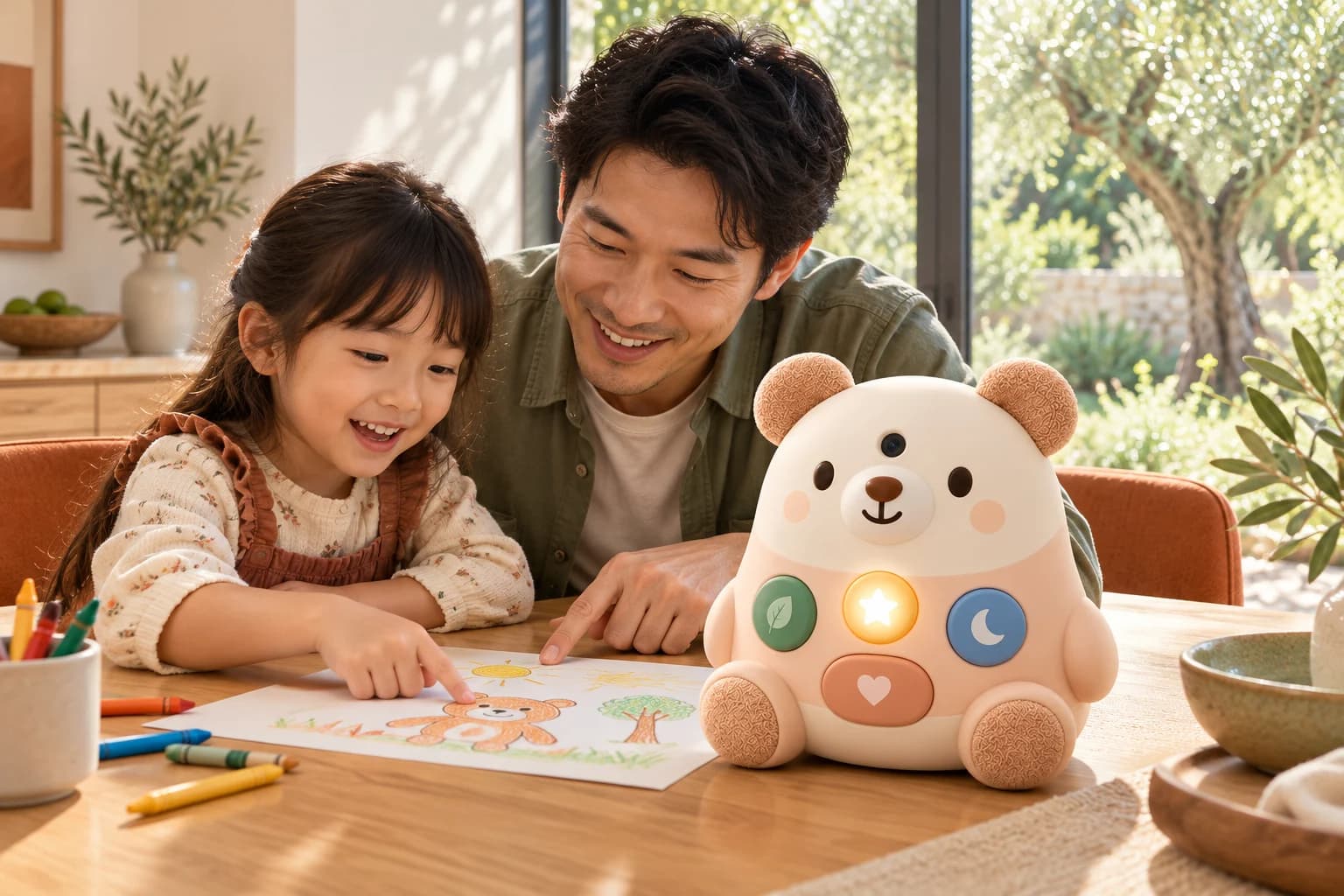 AI toy concept in a home setting