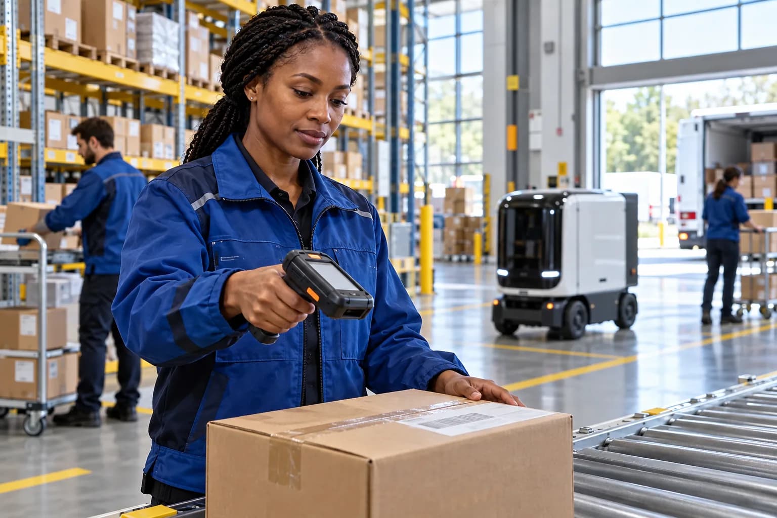 Warehouse scanning and hotel delivery