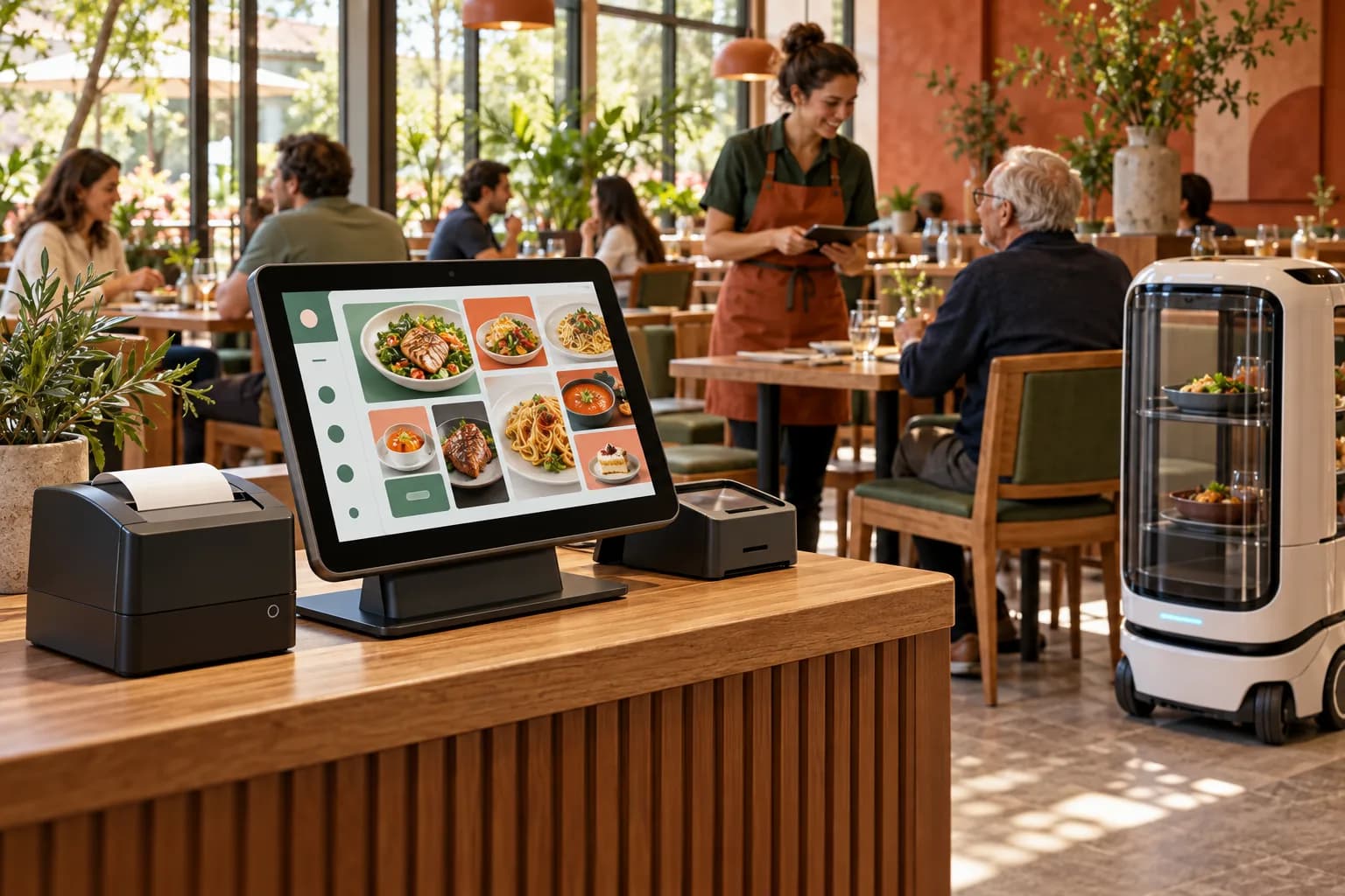Ordering terminals and delivery robots